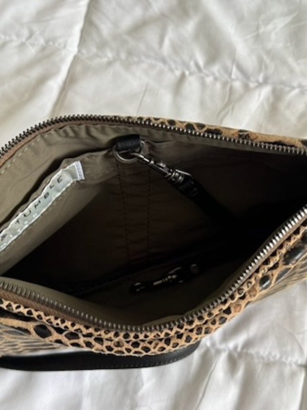 Rough & Tuble Large Marsden in Brown Destroyed Soft Snake Leather, Black Strap - Picture 8 of 10